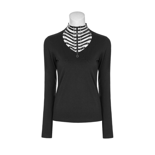 Gothic- / Uniform-Longsleeve Shirt Caged - size: XL-2XL