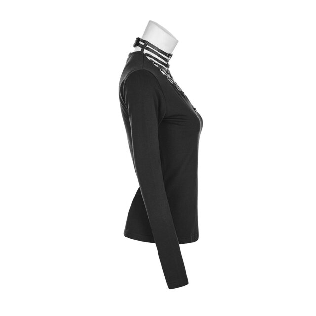 Gothic- / Uniform-Longsleeve Shirt Caged - size: XL-2XL