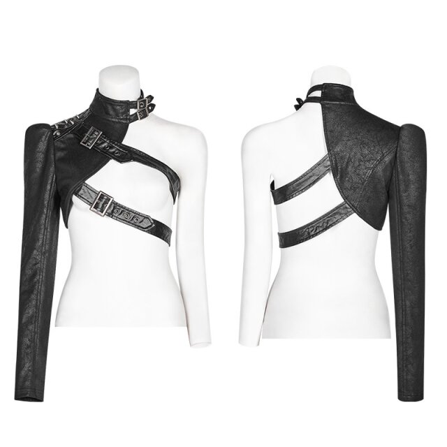 LARP-/ Cyber-Halbbolero-Jacket Furiosa made of velours - size: XS
