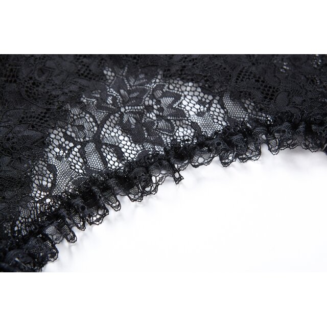Delicate lace bolero Mavis with very wide flounce sleeves - size: M