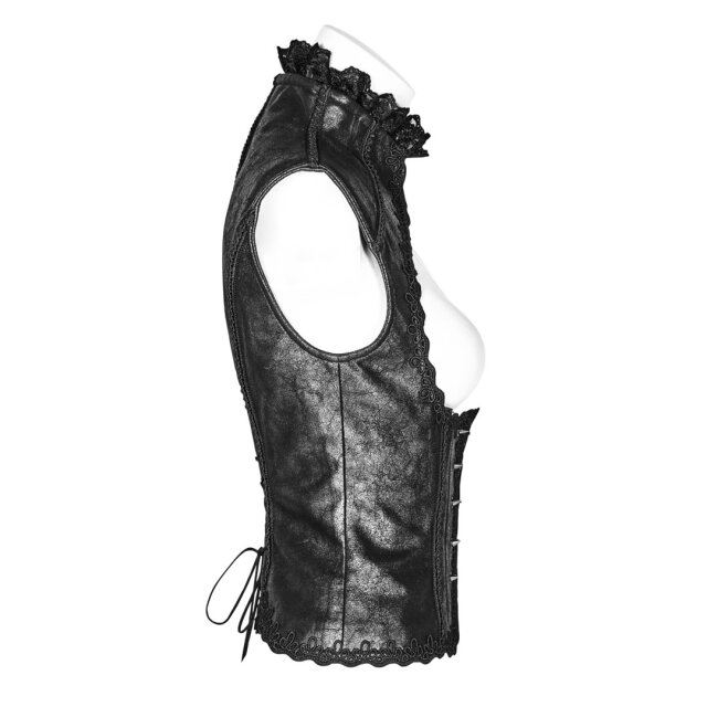 High closed PUNK RAVE velour vest Arya - size: L