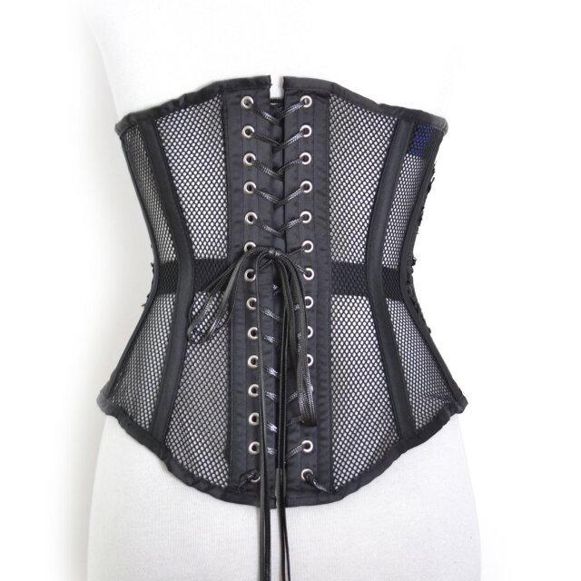 Netz-Unterbrustkorsett Fleurelle mit 3D-Blüten XXL (32")