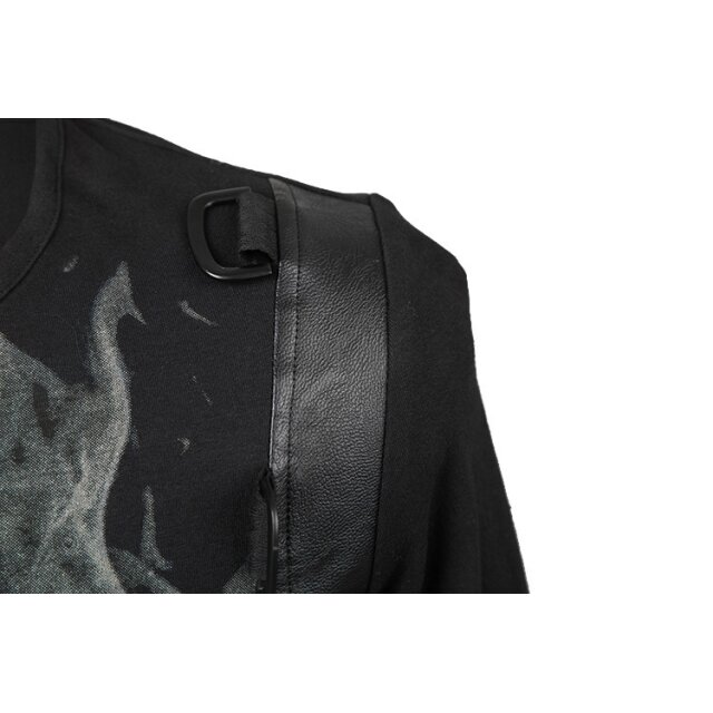 Herren-Langarm-Shirt Burning Skull - Größe: 3XL