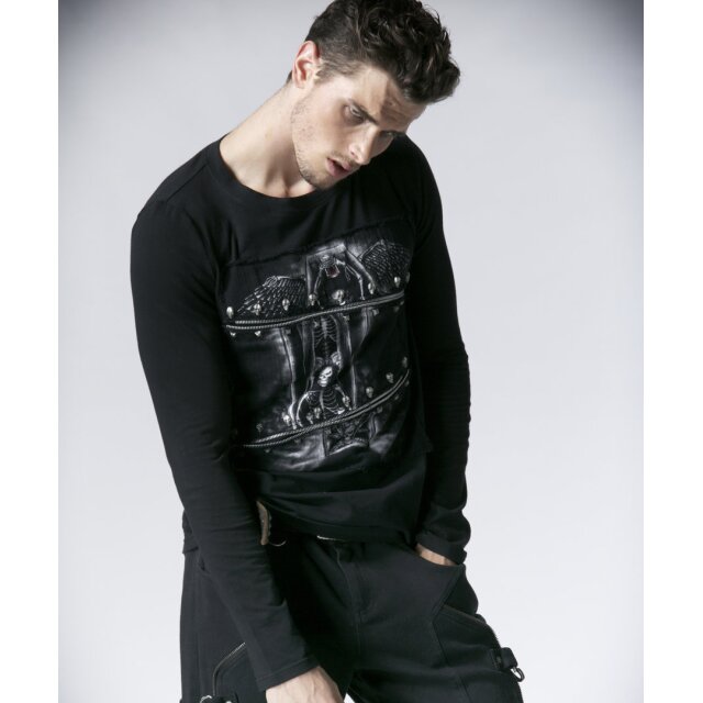 Mens long-sleeved shirt Crazy Coffin - size: M