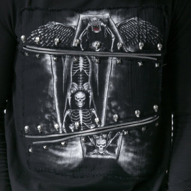 Mens long-sleeved shirt Crazy Coffin - size: XL