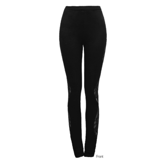 Gothic Stretch Leggings with lace insert