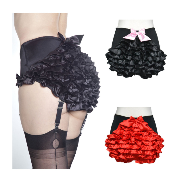 Ladies burlesque frills panties in 3 colors. Gothic Fashion