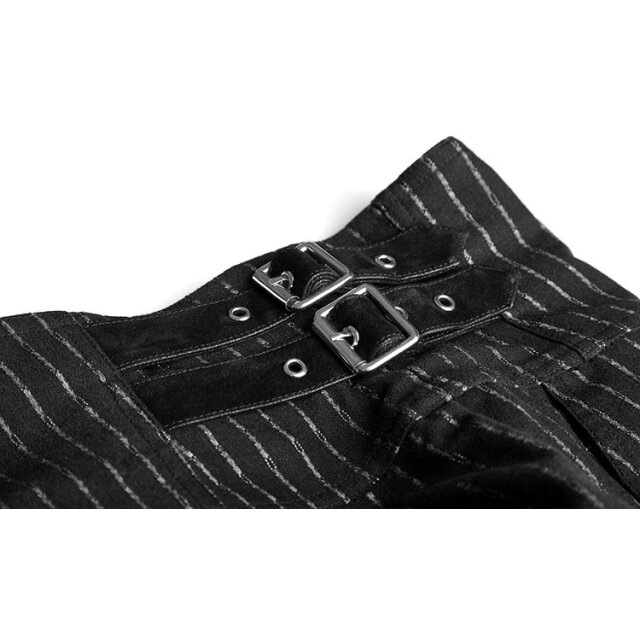 Retro-Highwaist-Short Vintage Girl mit Pinstripes - Größe: XS