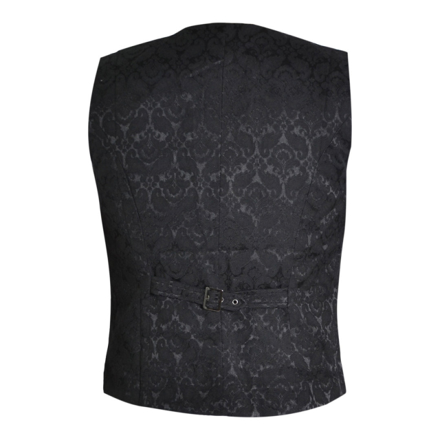Gothic mens vest Vlad in brocade look - size: XXL