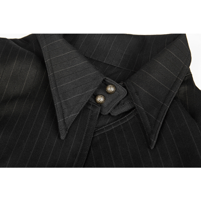 High closed, asymmetrically buttoned vest Kingston with tailcoat-laces