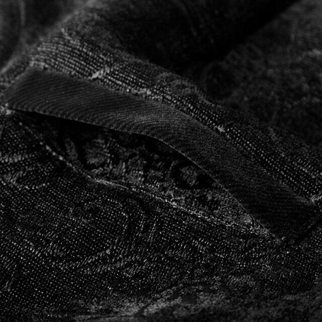 PUNK RAVE Gothic-/ Jacquard-Brokatweste Magnus mit Reverskragen - Größe: XL