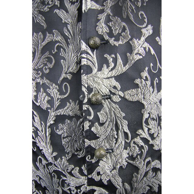 Short black-golden brocade vest Ivory - size: 4XL