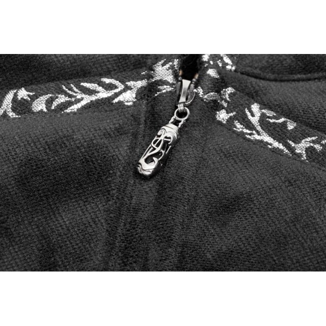 Short Punk Rave Velvet Vest Van Helsing with bat lapel and stand-up collar - size: XXL