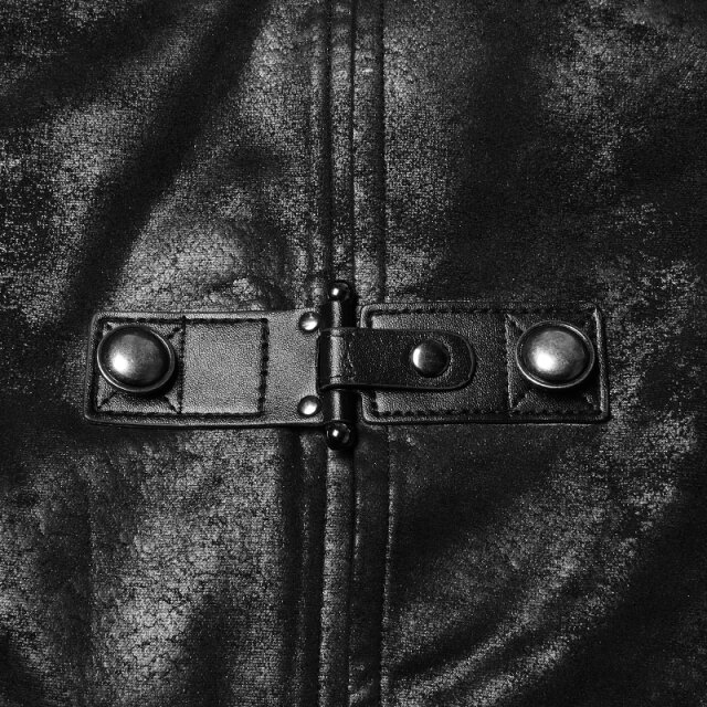Calf-length goth / LARP velour waistcoat Erebos is Calling