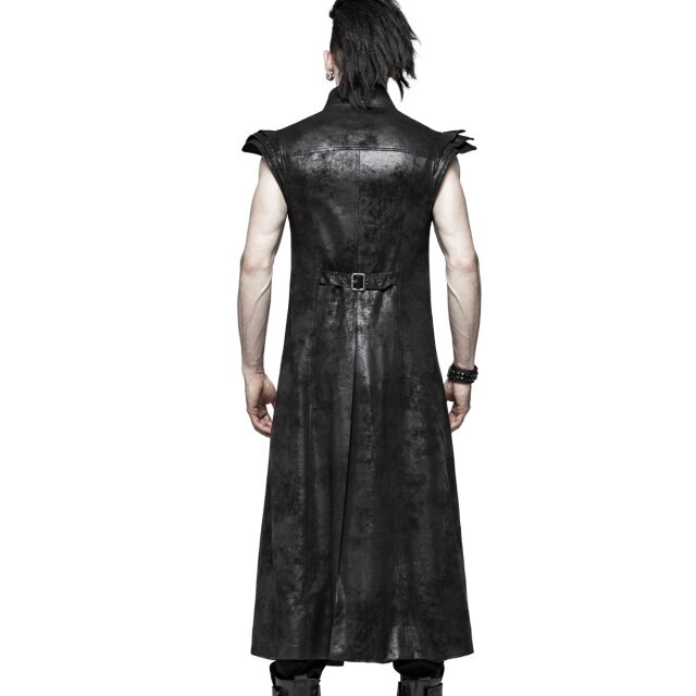 Calf-length goth / LARP velour waistcoat Erebos is Calling