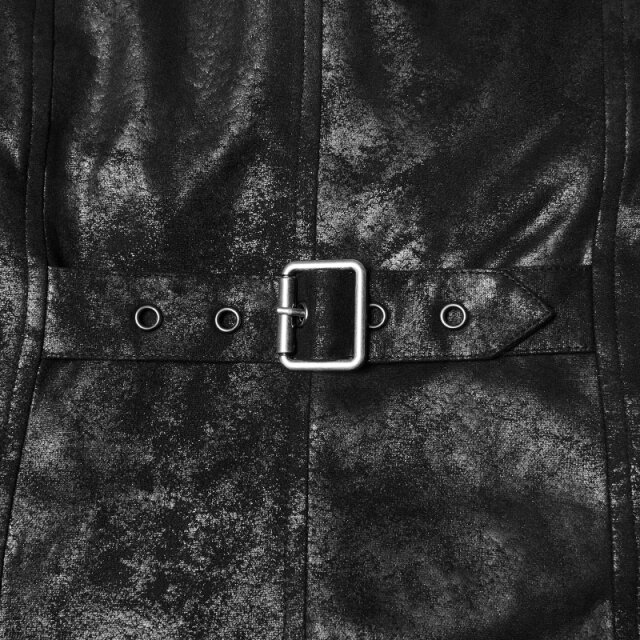 Wadenlange Goth- / LARP-Veloursweste Erebos is Calling