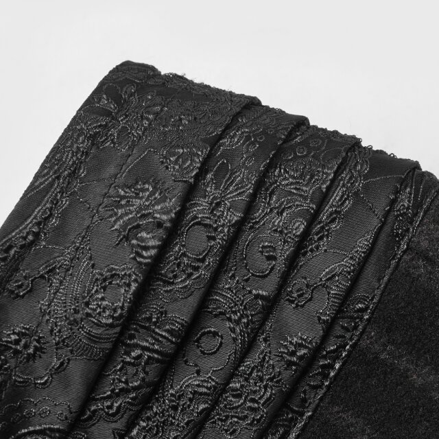 PUNK RAVE Steampunk Pants Rufus with brocade cummerbund and brown stripes
