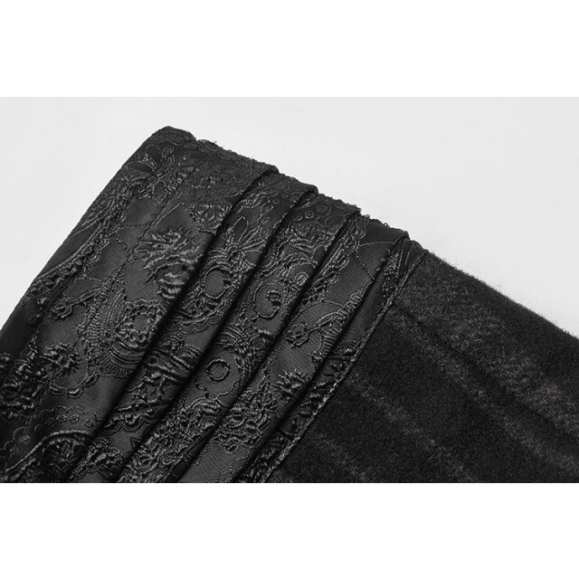 PUNK RAVE Steampunk Pants Rufus with brocade cummerbund and brown stripes