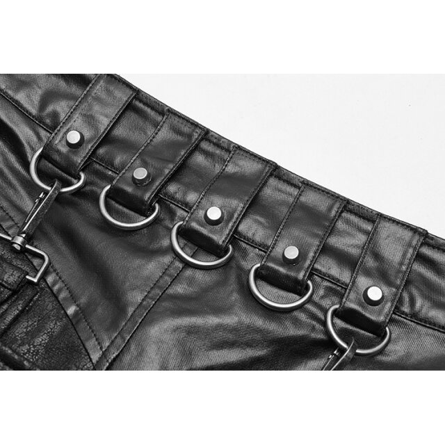 PUNK RAVE LARP-/Mittelalter Schurz Svärd in Veggie-Leder im Used-Look mit Tasche - Größe XXL