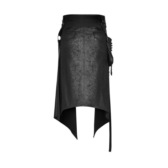 PUNK RAVE LARP-/Mittelalter Schurz Svärd in Veggie-Leder im Used-Look mit Tasche - Größe XXL