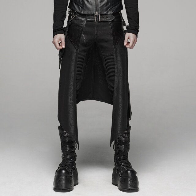 PUNK RAVE LARP-/Mittelalter Schurz Svärd in Veggie-Leder im Used-Look mit Tasche - Größe XXL