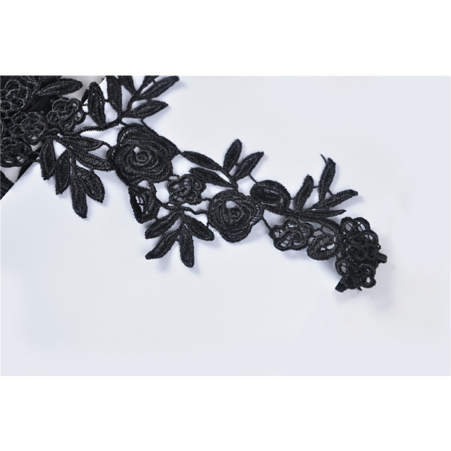 Lace sleeve Karnivora with flowers