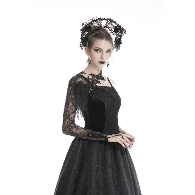Lace sleeve Karnivora with flowers