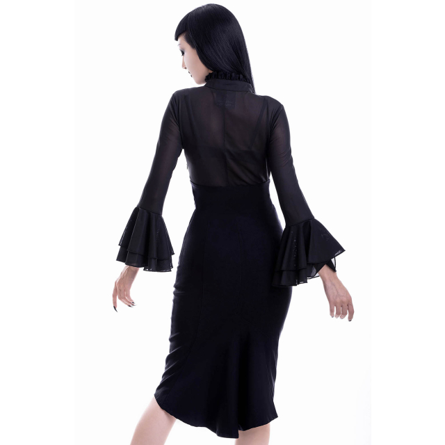 KILLSTAR Glamour Ghoul Bleistift Kleid mit halbtransparentem Oberteil XS