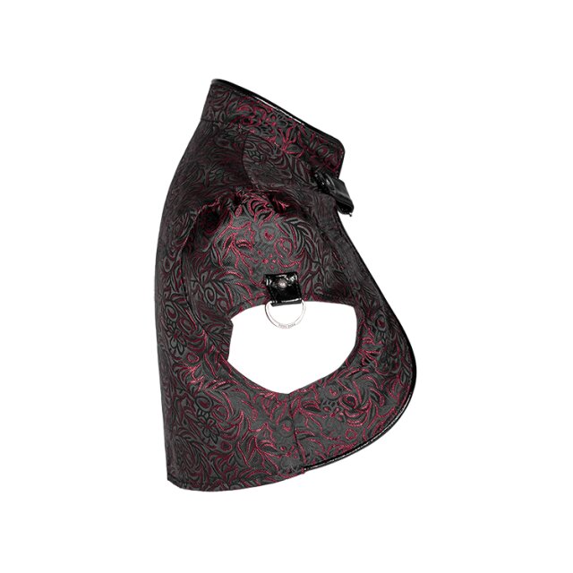 Short sleeve bolero Dujour in uni-black or black-red plain black