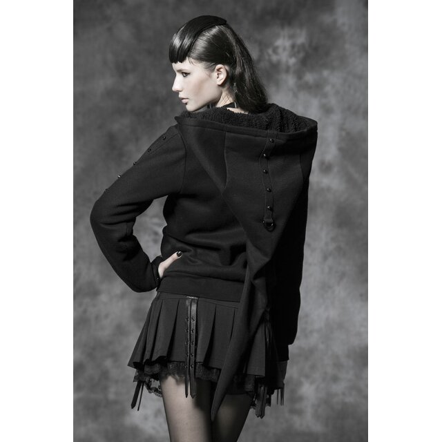 PUNK RAVE Ultra-Mini Skirt Motte with pleats