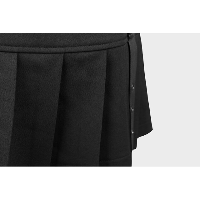 PUNK RAVE Ultra-Mini Skirt Motte with pleats