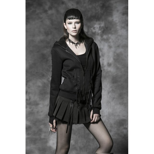 PUNK RAVE Ultra-Mini Skirt Motte with pleats