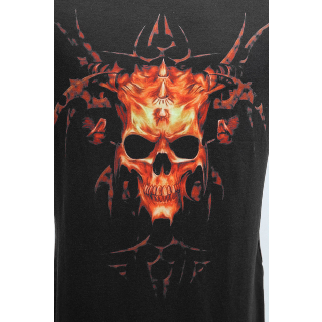 T-Shirt with skull print and D-rings