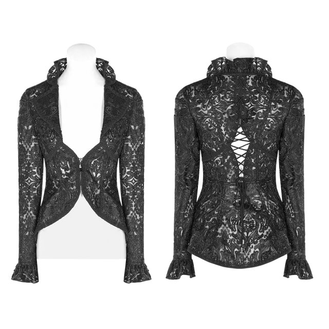 PUNK RAVE Spitzenjacke Nightwhisper mit Zierschnürung 3XL