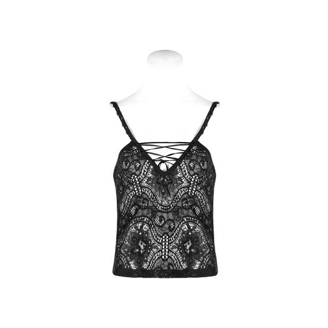PUNK RAVE lace strap top
