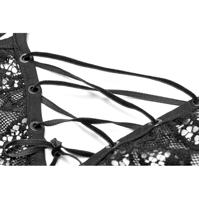 PUNK RAVE lace strap top