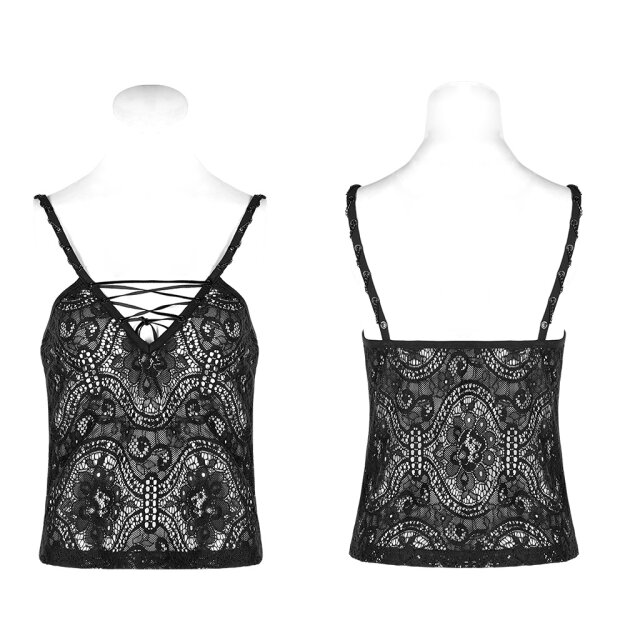 PUNK RAVE lace strap top