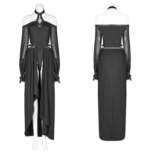 PUNK RAVE bodysuit dress Salem with removable skirt