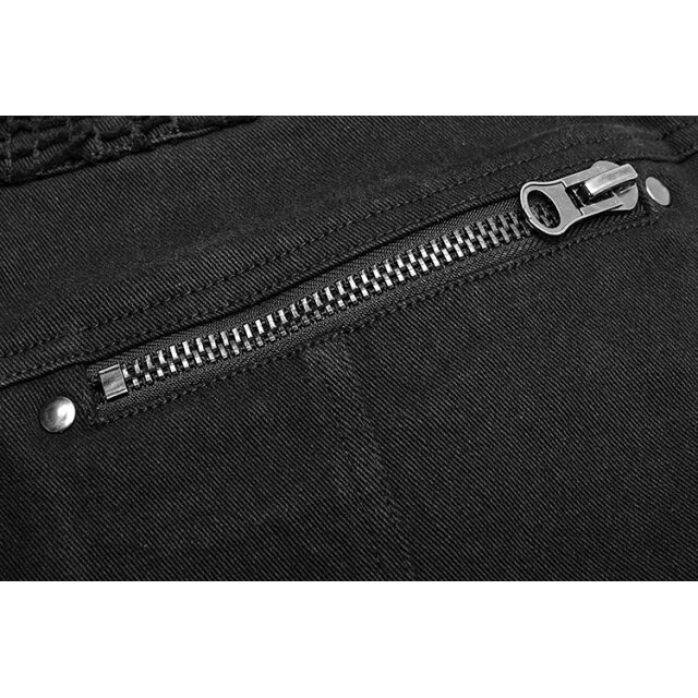 Herren Gothic-Stretchhose Slayer mit Nieten, Riemen und Schnallen L