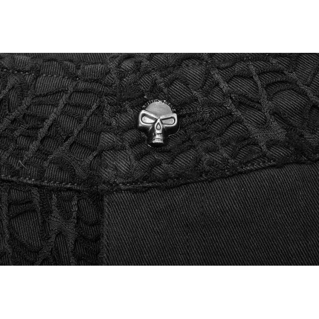 Mens gothic stretch pants Slayer with studs, straps and buckles