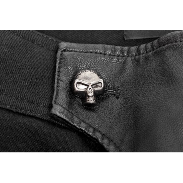Mens Gothic trousers Kollaborateur with leatherette details