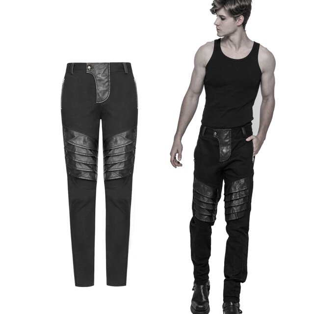 PUNK RAVE Hose K-337 im Look einer Rüstung mit...