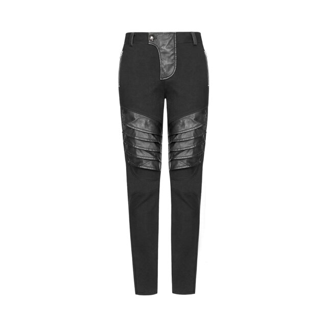 Herren-Gothic-Hose Kollaborateur mit Kunstlederdetails XXL
