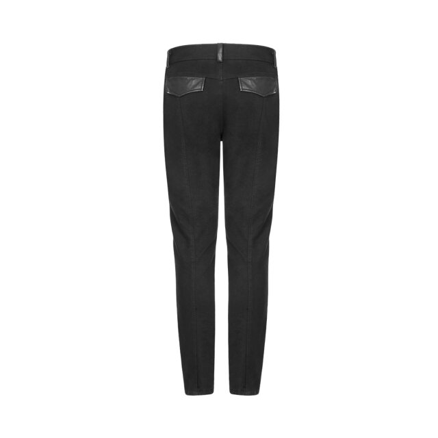 Herren-Gothic-Hose Kollaborateur mit Kunstlederdetails XXL