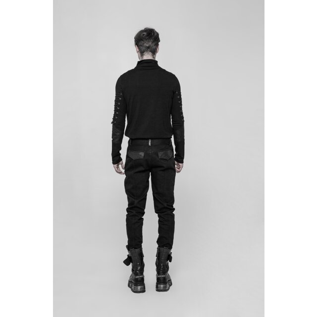 Herren-Gothic-Hose Kollaborateur mit Kunstlederdetails XXL