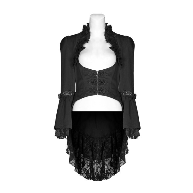 Gothic jacket Utopia with swallowtail with very deep neckline