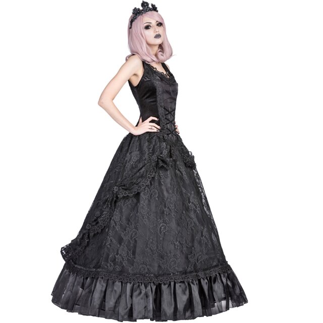 Floor-length Victorian Gothic dress by Sinister 1103 for a dark bride. Alternative wedding styles