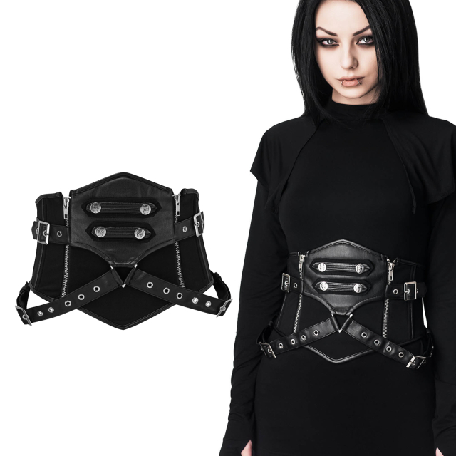KILLSTAR Army of Darkness Havoc Corset Damen Gothic Korsagen-Gürtel von Größe XS bis 4XL
