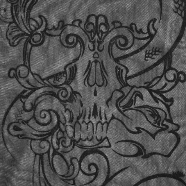 Transparent long sleeve mesh shirt Sugarskull
