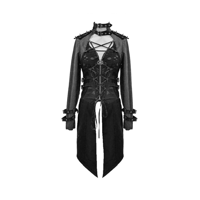 Punk-Zip-Off Jacke Dezibel mit Netzdetails und Killernieten
